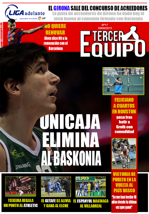 Tercer_Equipo's tweet photo. #PortadaTE: Unicaja elimina al Baskonia por @iDonSimon http://t.co/kpKbTOeZqa http://t.co/1a6I6YyWDd