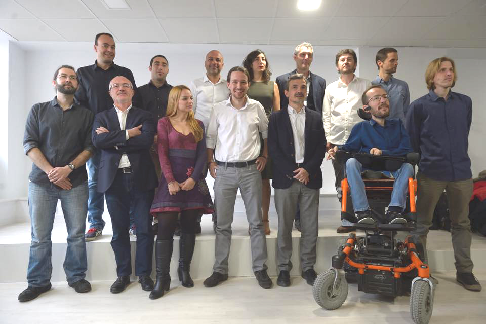 El nostre candidat <a href="/amontielmarquez/">Antonio Montiel</a> amb la resta de candidats autonòmics i @Pablo_Iglesias_ ahir a Madrid