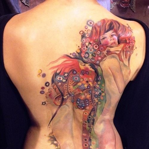 Simara_Rose's tweet photo. even more amazing watercolor tattoos..wish I knew whom all the artists are http://t.co/TPZW9MHo4r