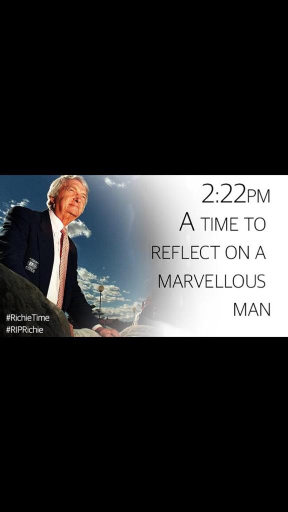 Wherever you are in the World today we must pay tribute to this great man.. #2.22pm #RichieTime #RIPRichie