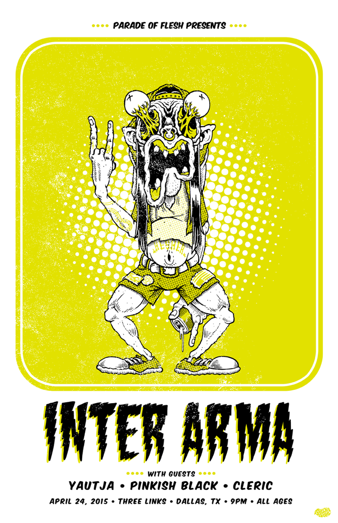 4/24 #interarma #yautja #PinkishBlack <a href="/ClericTXDM/">Cleric</a> <a href="/3linksdeepellum/">ThreeLinksDeepEllum</a> <a href="/RelapseRecords/">Relapse Records</a> <a href="/forcefieldrecs/">Forcefield Records</a> <a href="/centurymedia/">Century Media Records</a>