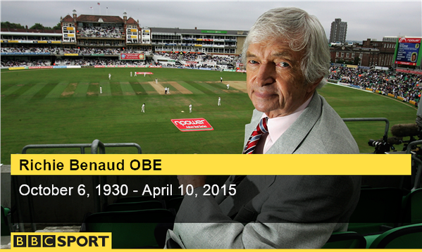 BBCSport's tweet image. Former Australia cricket captain &amp;amp; legendary commentator Richie Benaud has died at age 84 trib.al/beJxuQV