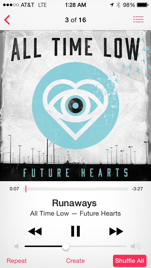 s0uthernbelle_'s tweet photo. Im so obsessed with this album! Omg. Every song is perfect. #AllTimeLow #FutureHearts @AllTimeLow http://t.co/4PGpj6dXBP