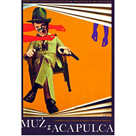 Happy Birthday Jean-Paul Belmondo! Czech film poster fot Le Magnifique     