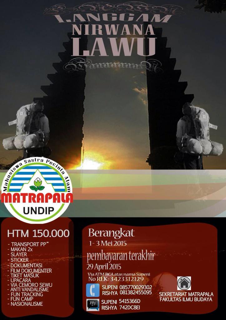 Pendakian Masal G.Lawu via Cemoro Sewu. Yukk buruan ikutann hehe :) <a href="/sejarahundip/">sponzen.eth</a> @DVG_FIBUNDIP