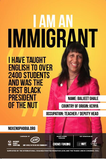 cliffordsinger's tweet photo. Great, crowdfunded poster campaign by @JCWInews #IAmAnImmigrant http://t.co/6AXJUMyyUN