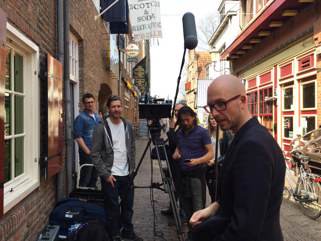 Prachtig weer om te filmen @SNSBank met <a href="/WennekerOnline/">Wenneker Amsterdam</a> in downtown Amersfoort #lovemyjob #presentator #film #online