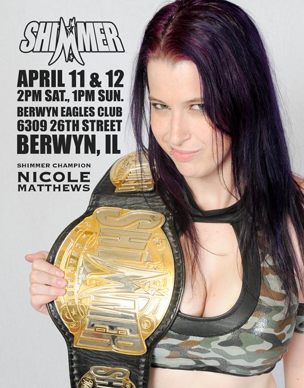 SHIMMERwomen's tweet photo. This Sat. 4/11 &amp; Sun. 4/12 is SHIMMER 72-75 in Berwyn, IL! Tickets at http://t.co/uQVXusX04K! Be there! RT! http://t.co/AtFMglYPif
