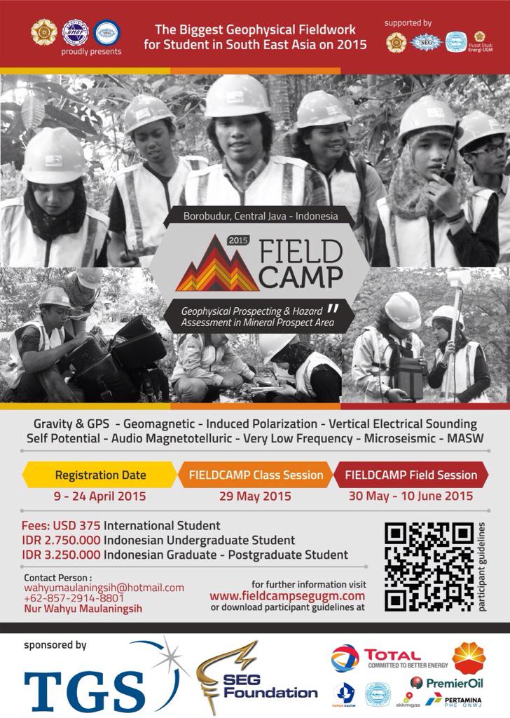 Feel the geophysical experience! register by NOW! further  information: fieldcampsegugm.com @imgf_ui