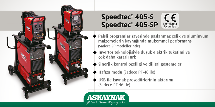 LincolnElecTR's tweet image. #Speedtec 405-S ve 405-SP; karbon çelikleri, paslanmaz çelikler ve alüminyumun MIG/MAG uygulamaları için uygundur.