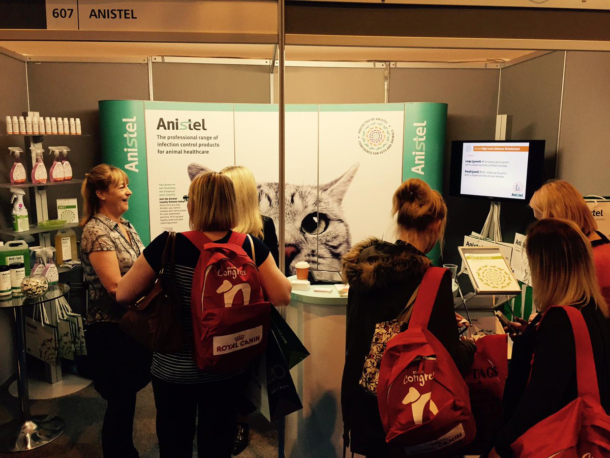 anisteluk's tweet photo. Another great day at Anistel Stand 607! Stop by for your free starter pack and to join our Loyalty Scheme! #BSAVA2015 http://t.co/PCLOiU6mgl