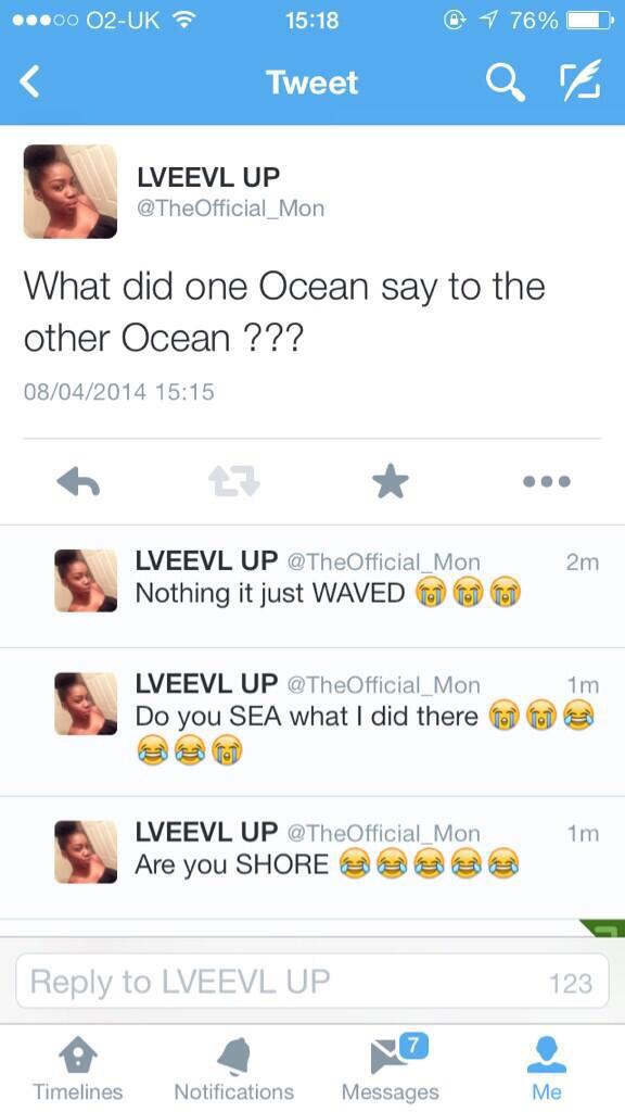 TheOfficial_Mon's tweet photo. Back when I used to bang jokes on the TL 😩😩😩😭😂 http://t.co/xiPlTeOkD3