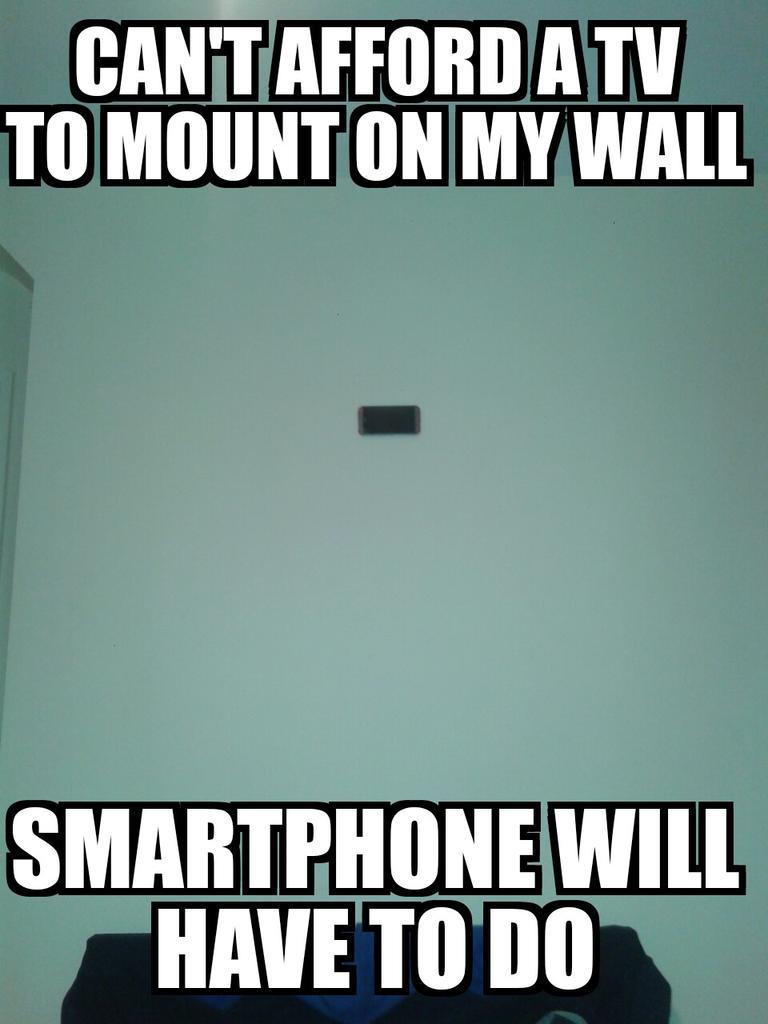 MattyRyan28's tweet photo. Droid-mount LOL #tvmount #mountedtv #droidmound #memes #memegenerator #HTCOneM8 #movies #showbox #hdcinema http://t.co/PXiNB075FP