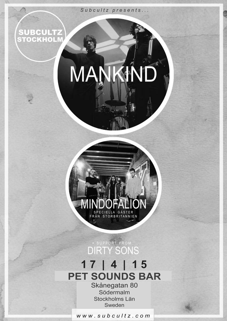 First show in SWEDEN along side MANKIND. I won't be too hurt if you can't make this one, so we will film it for ya'll
