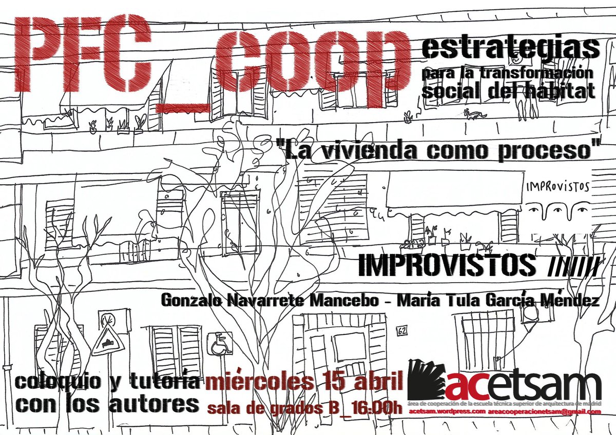 ACetsam's tweet photo. Segunda sesión del ciclo PFCs comprometidos Making Of 2.0 !! Miérc 15 de abril,16:00h Sala de Grados B - @ETSAMadrid http://t.co/JpbLKqalKW
