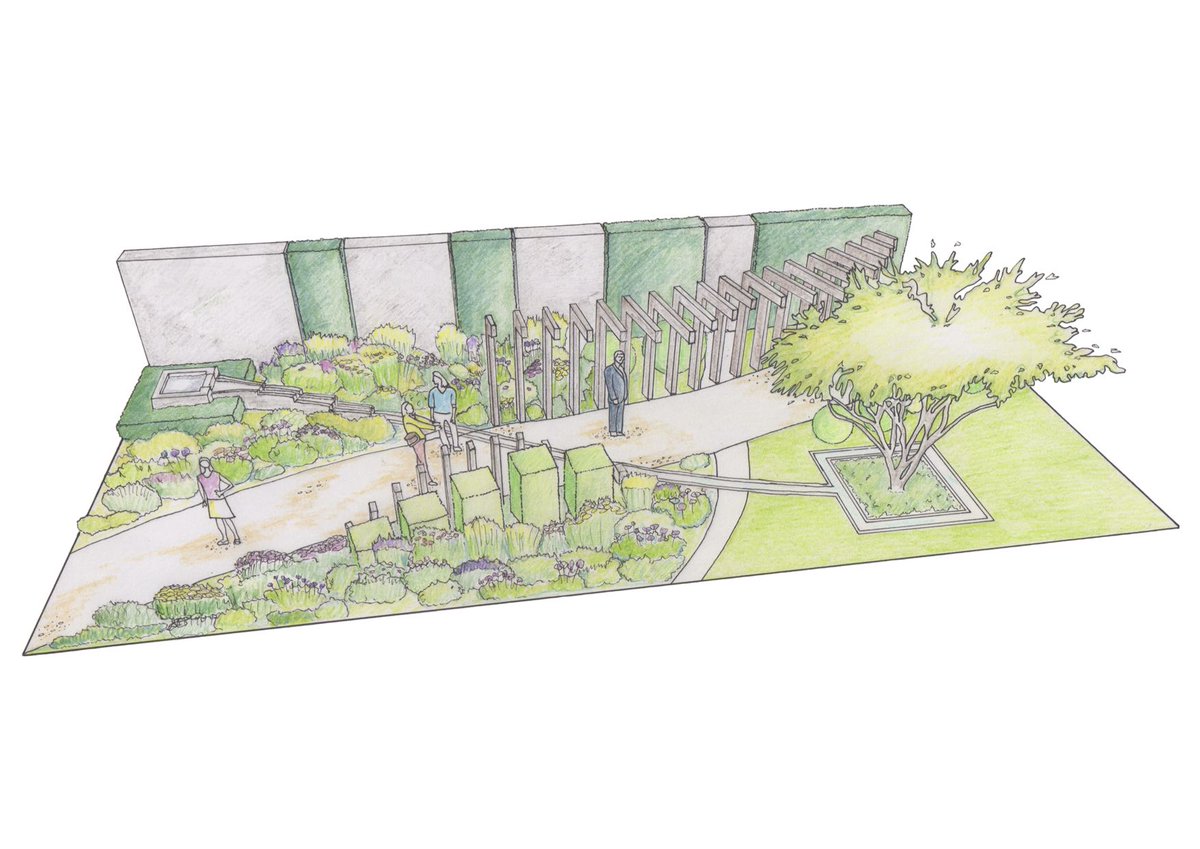 ScottysCharity's tweet photo. Concept design artwork for the Scotty's show garden at this year's @RHS Hampton Court Show. http://t.co/hgi3ArJY2I http://t.co/DeO13r4Teq