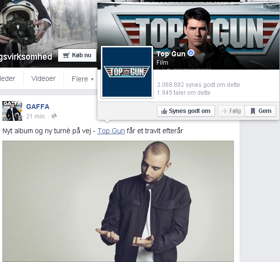 ToftLene's tweet photo. Bliver det med eller uden Goose som back-up @GAFFA_DK? #RightIntoTheDangerZone #TopGunn http://t.co/5Lsl9bjY8T
