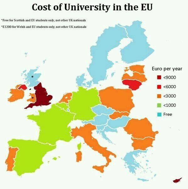 Cost of University in the EU
one-europe.info/eurographics/h…
Please Retweet
#EuropeanUnion #EuropeanEducation