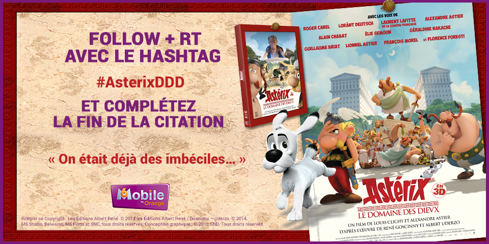 M6plusofficiel's tweet photo. La fin de la citation se trouve ici : http://t.co/FW0RZrs4qy ! À vous de jouer ! http://t.co/PUwKKiWZtS #AsterixDDD http://t.co/jHMYHEPzrQ