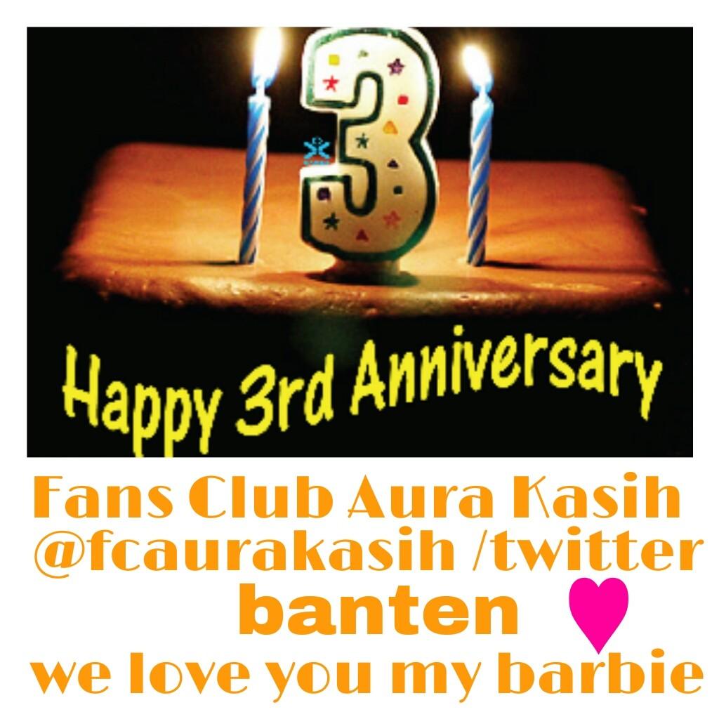 FCaurakasih's tweet photo. Happy  anniversary fcaurakasih banten yg ke 3 thn  teh barbie @aurakasih87 semoga makin sayang sama #auralovers http://t.co/SzNXnxt0LN