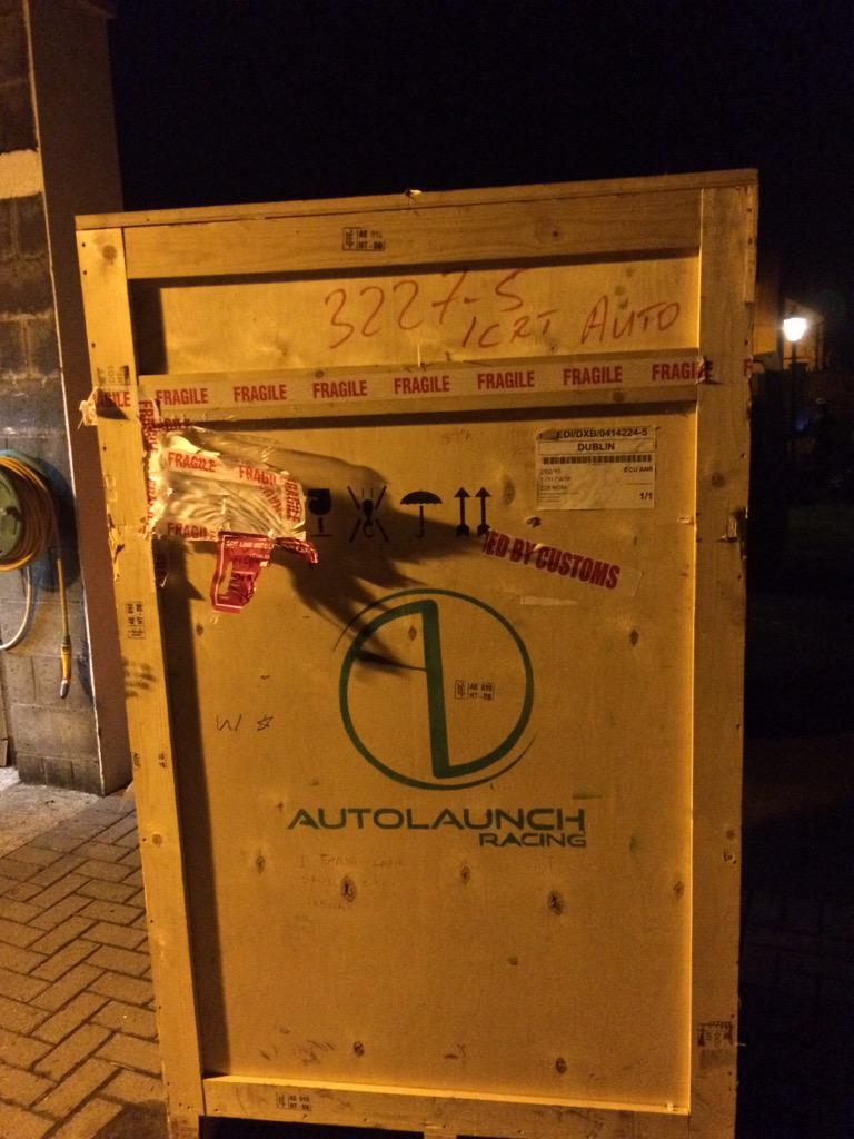 autolaunchf1's tweet photo. She's back safe and a sound from #AbuDhabi after travelling the seas! Thanks to the guys at KWE and Autolaunch! http://t.co/ekHd6y7zgz
