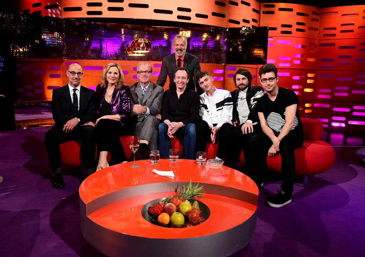 TONIGHT WE ARE ON <a href="/TheGNShow/">Graham Norton Show</a> somebody let us into the <a href="/BBC/">BBC</a> studios we got to run around n sit next to famous people