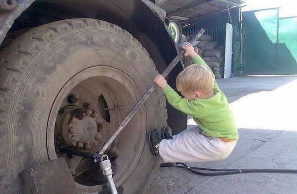 Just for fun, caption this photo! #Auto #Work #Wheels #Service #Kids #Mechanic
