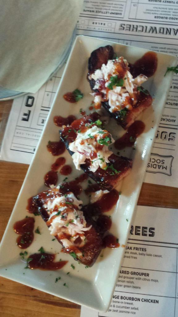 lshoaf24's tweet photo. Butcher cut bacon makes me think of you @TheRayPace! @MadisonSocial #IHeartTally http://t.co/AQ3IBBJgbF