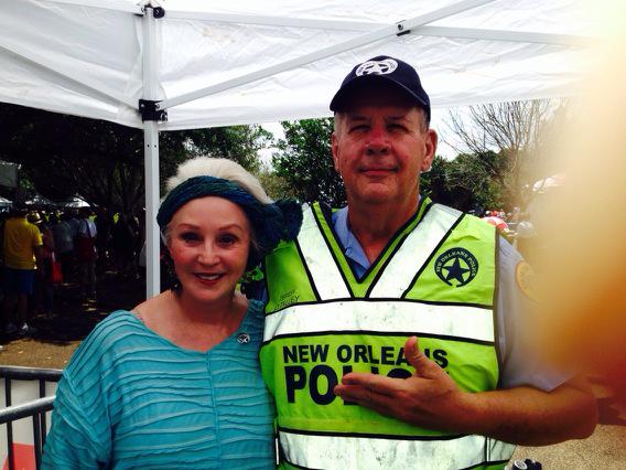AHillWWL's tweet photo. Getting pinned with an NOPD pin by New Orleans finest !At FQFesT Join us at 1 on 870 AM http://t.co/mDGwI3i2Ne