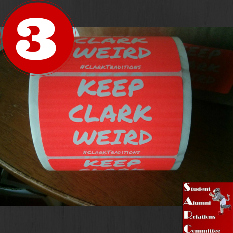 ClarkSARC's tweet image. Countdown to Traditions Week Day 3!
A Little Sticker Peek, Keep Doing You Clarkies!
#ClarkTraditions
