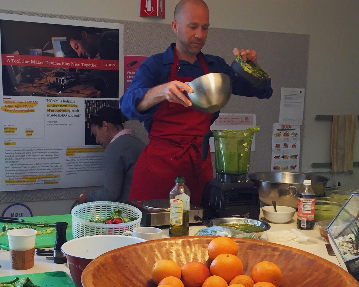 IDEOVC's tweet photo. Our #ideosf Startup in Residence @cataliahealth is treating us to homemade mole today. Lucky us! http://t.co/BqKqJQIUZe