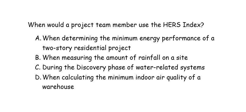 GBES's tweet image. #LEEDexamprep #PopQuiz When would you use the #HERSIndex? Stay tuned for the answer later today!
@USGBC #GBES #LEED