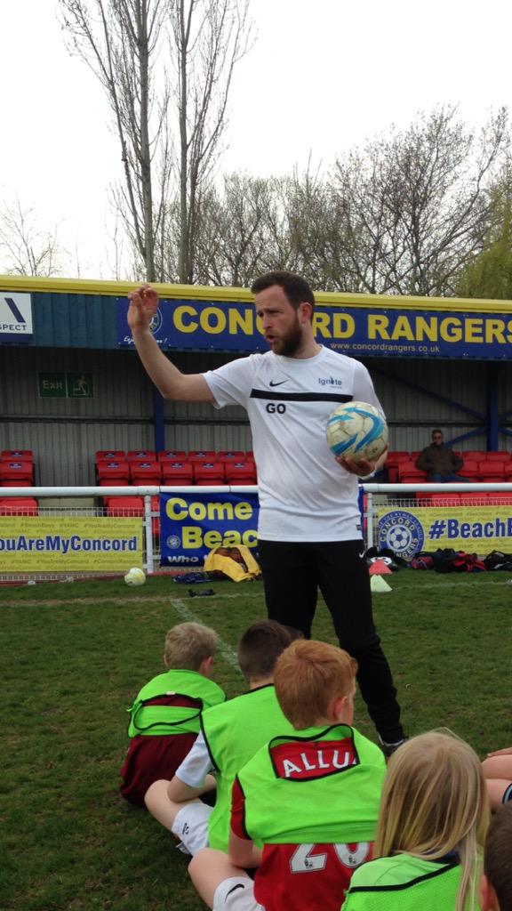 IgniteSoccer's tweet photo. Great week at @ConcordRangers Easter Soccer Camp! @GaryOgilvie representing us at a top semi pro club in England! http://t.co/BCxkI0HOjO