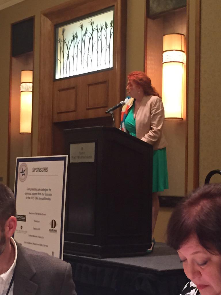 TexasMuseums's tweet photo. TAM President @DreannaBelden welcoming everyone to our annual business meeting #TAM15 http://t.co/hA4jLaaVIR