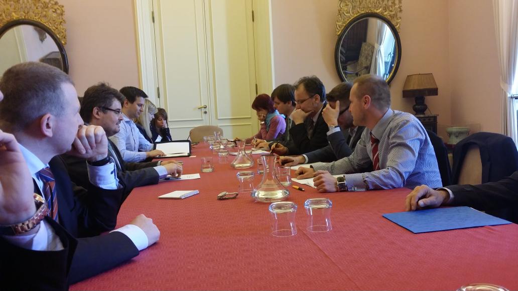 M_Gniazdowski's tweet photo. #ThinkVisegrad coordinators meeting @CzechMFA: good discussion on planning @V4_PRES #CZV4PRES #V4Trust @VisegradFund http://t.co/ukk6VtWAuz