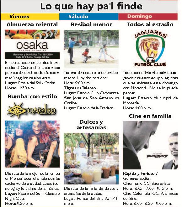 Clavitaa's tweet photo. Agenda del fin de semana. ¡Prográmate! http://t.co/T9BhLY0QKV http://t.co/4EvsxVssJq