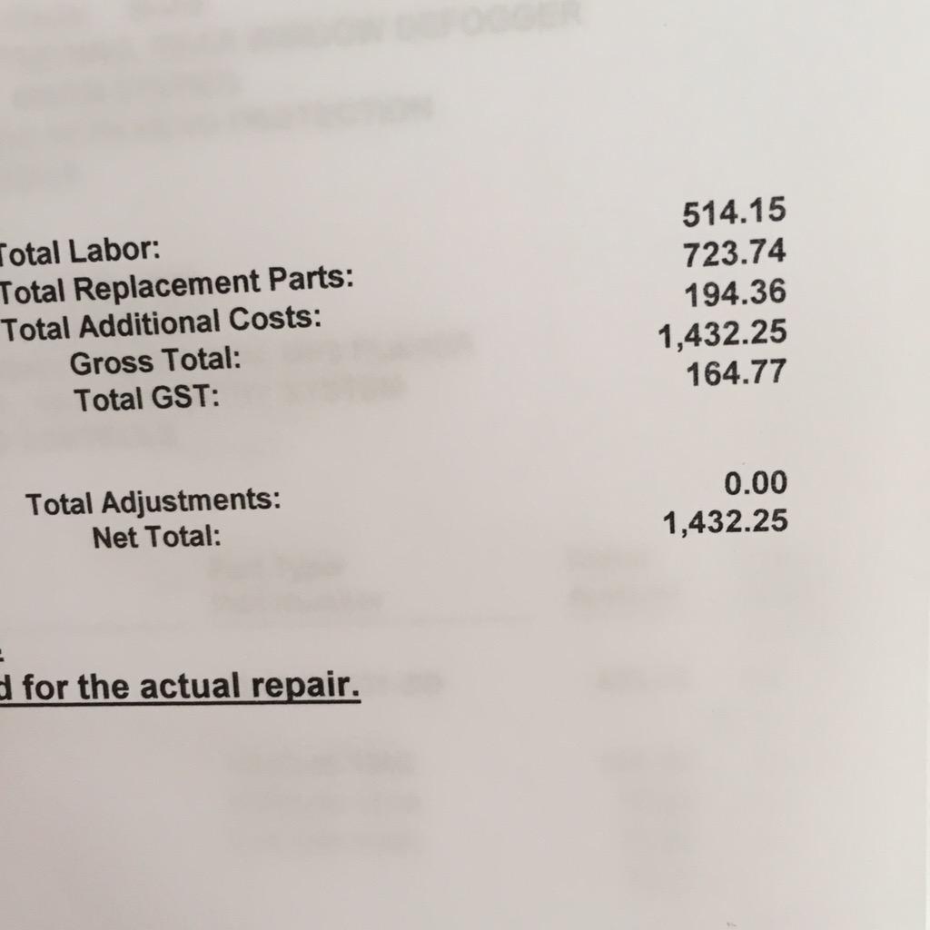 bcostello4's tweet photo. $1400 damage done to my 2014 cx5 due to poor road conditions on Rosedale... @CornerBrook http://t.co/c6do9WggMe