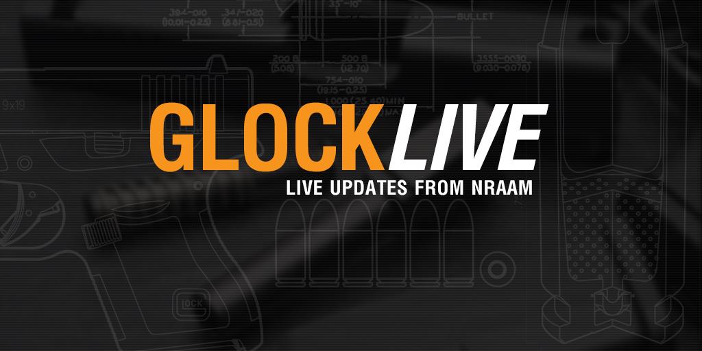 GLOCKInc's tweet photo. Catch the live stream from #NRAAM during #GLOCKLive. We kick off at 11AM Local Time. http://t.co/WLmAbdysNC http://t.co/jW069HWp7s