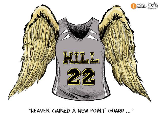 WCPO's tweet photo. CARTOON: In honor of Lauren Hill, please RT in her remembrance.  #RIPLauren http://t.co/o24mDeodkp