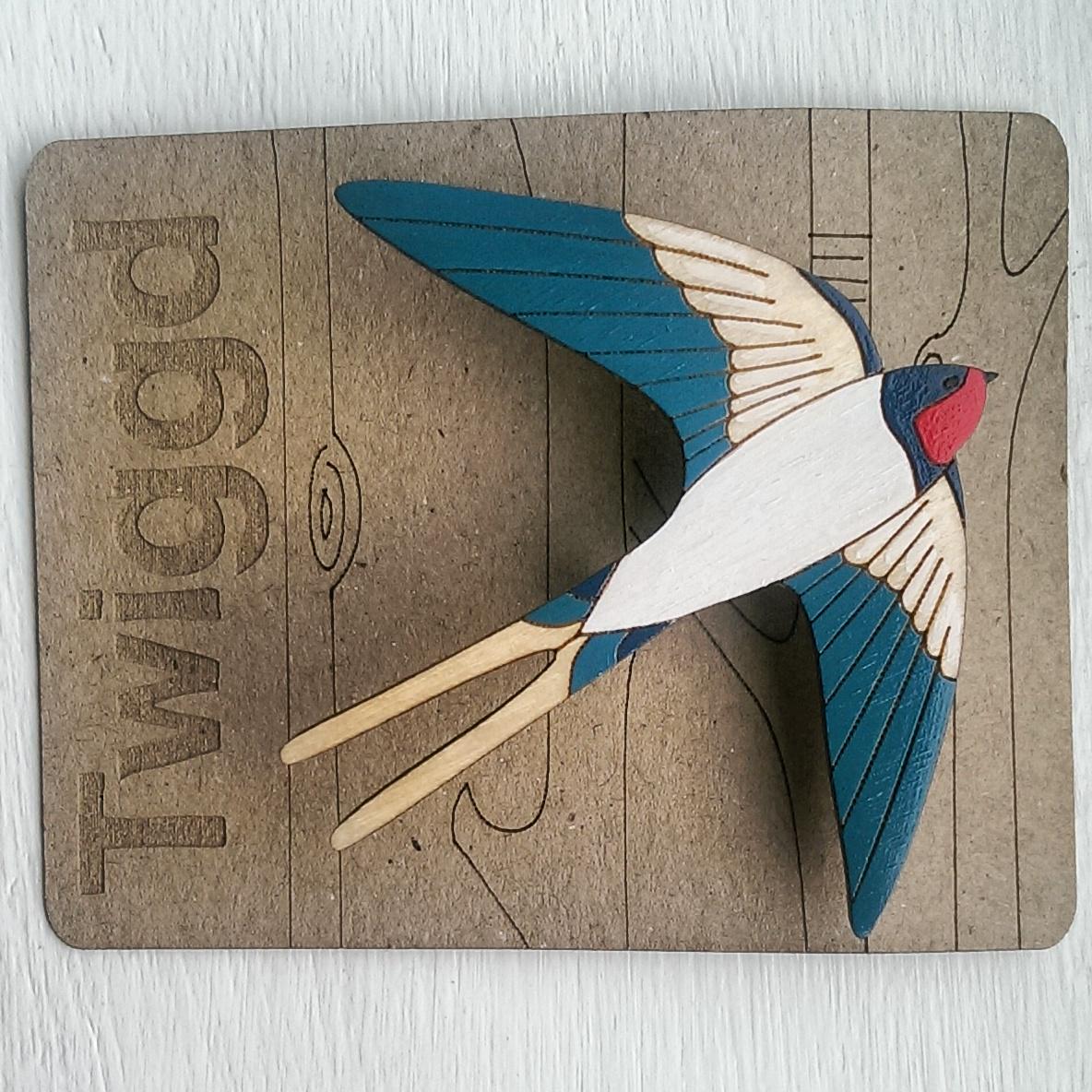 New swallow brooch launching at The British Craft Trade Fair this weekend ❤