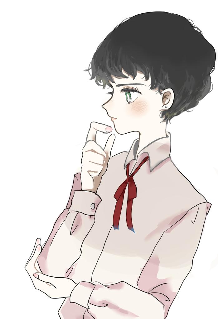 「昔の少女漫画的な絵柄を目指してるけど、これはちょっと巻き戻しすぎた感 」|みとしのイラスト