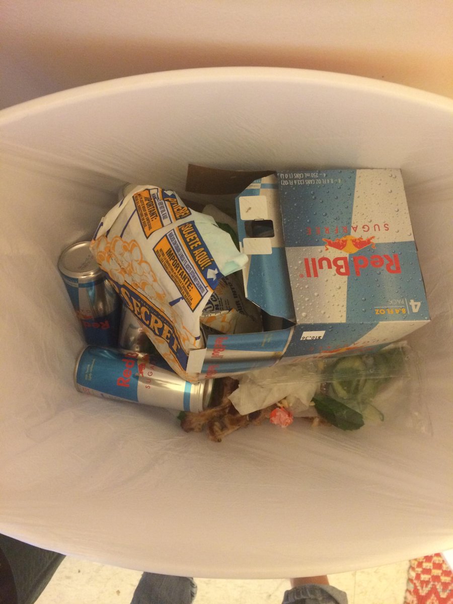 awbree121's tweet photo. you can always count on redbull to be in my trash #postconsumption #m310 #bestangel310 http://t.co/yubFhf75Uq
