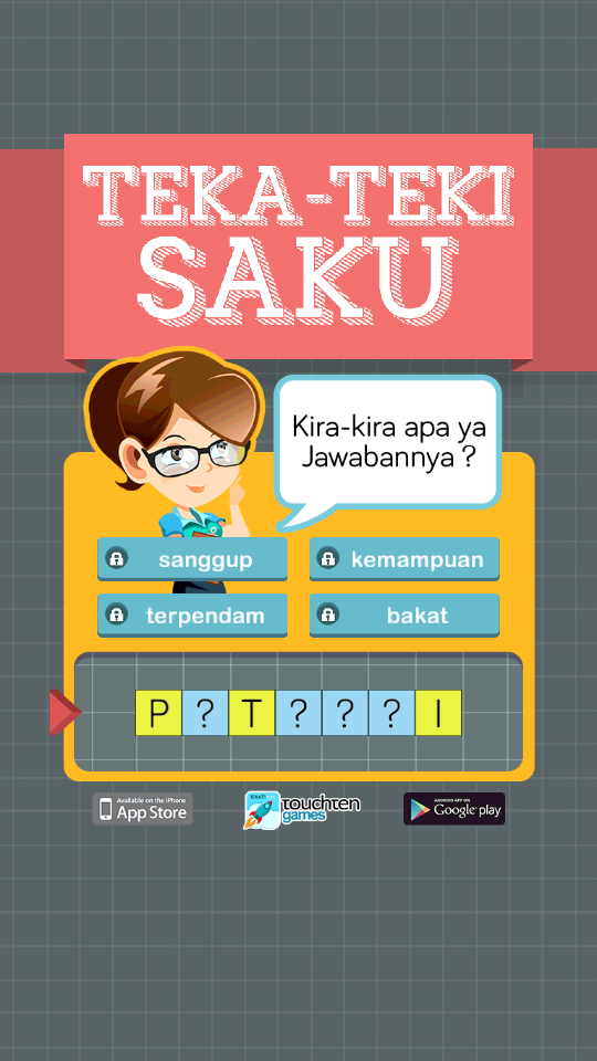 Rhestyesty's tweet photo. Jawabannya apa ya? Bantu aku memecahkan #TekaTekiSaku ini! download gratis di http://t.co/i1kx7WqJun @touchtengames http://t.co/ekcdsIeqOv