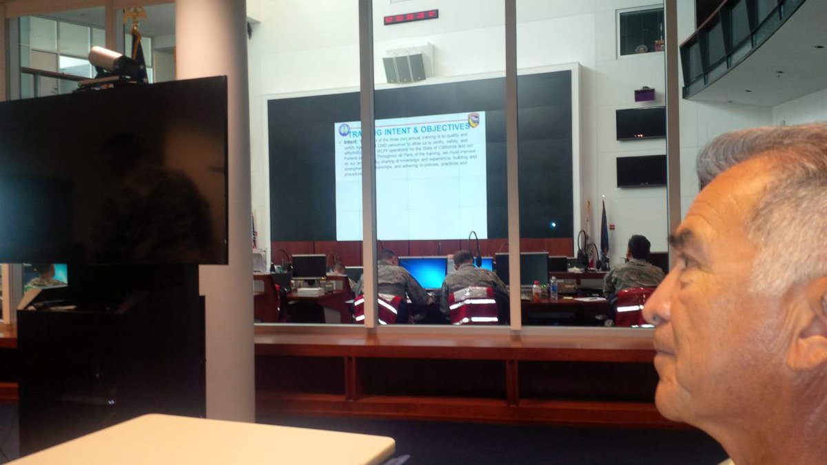 CSMR_RSCS's tweet photo. #CSMR_RSCS #calguard #CalOES CSMR PAO at the WLFF training in SAC. Photo shows SSG G. Arias in CalOES media room. http://t.co/MECW6wQwBd