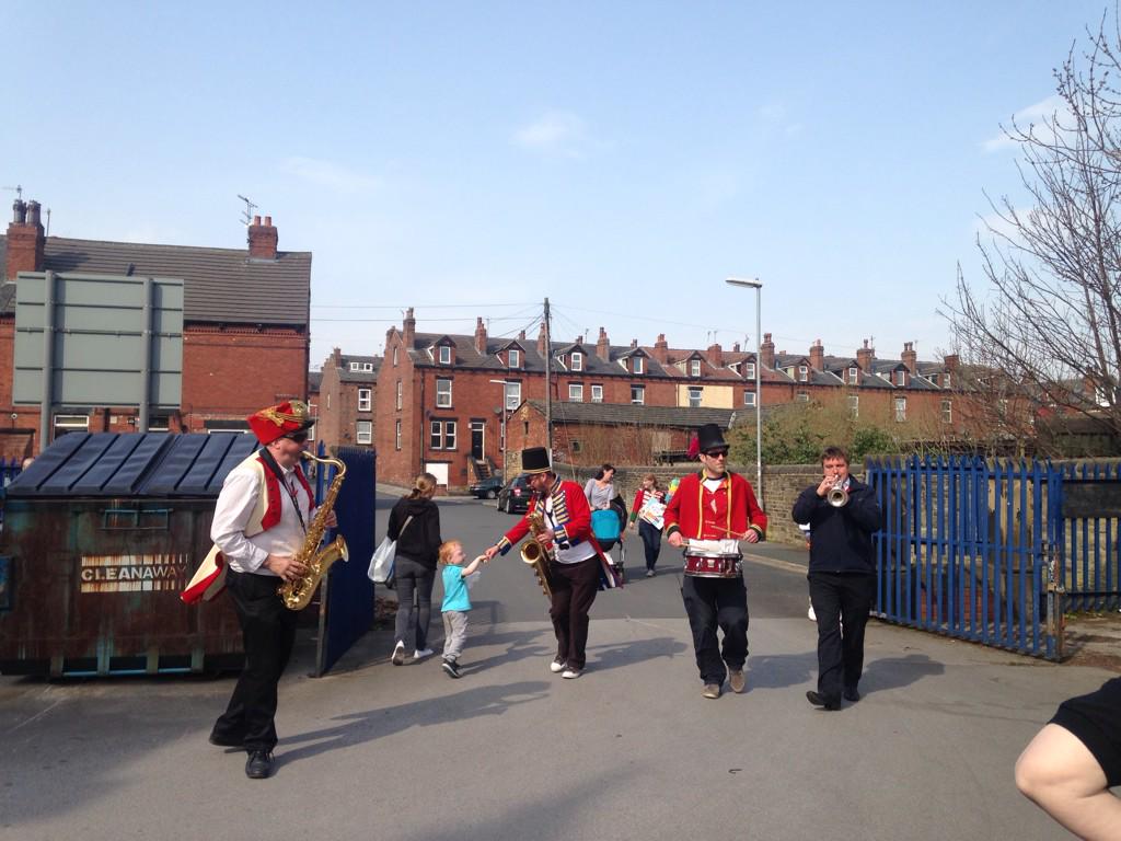 This happened today! We celebrated <a href="/BARCALeeds/">BARCA-Leeds</a> 21st birthday! Fantastic band and great to see everyone 🎶🎺🎷🎶