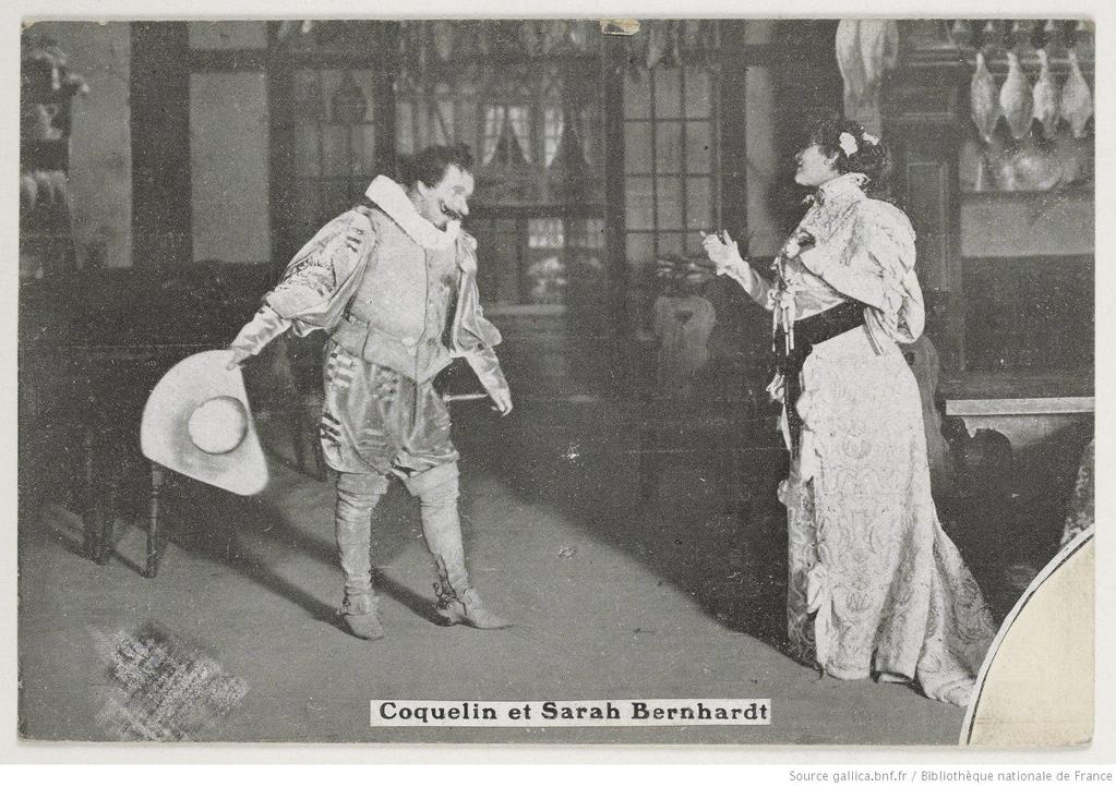 Amazing Historical Photo of Sarah Bernhardt with Benoit Constant Coquelin in 1900 