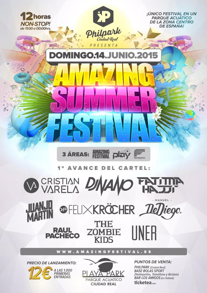RT Y GANA 5 pases !! Llega el festival referente del verano <a href="/AmazingFestiva/">nisu 12346</a> 2015 , este año 4 escenarios y +40artists