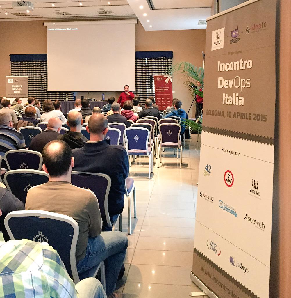 ideato's tweet photo. Conclusa la 3a edizione dell'@incontrodevops.Grazie agli sponsor @seeweblive @7PixelDevs @agile42 @qboxmail #IDI2015 http://t.co/4cMTpzPFzh
