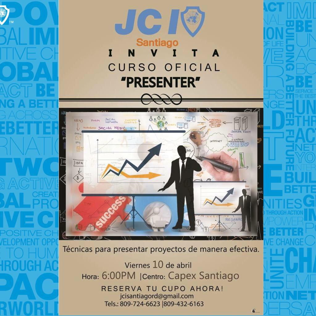 JCISANTIAGO's tweet photo. HOY Aprende las técnicas de ser un excelente presentador. @CapexRD 6:00pm #JCIPresenter #JCI #commitconnectcare http://t.co/nvOEKEAKg2