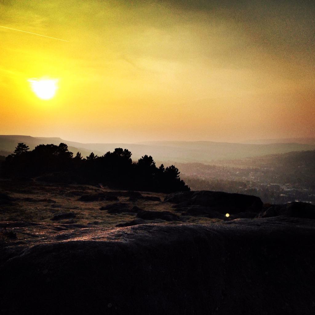 Wow Ilkley moor sun setting!! #photo #LOVE #Ilkley
